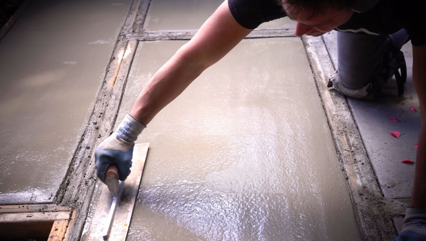 Concrete repair and replacement services with precision trowel work